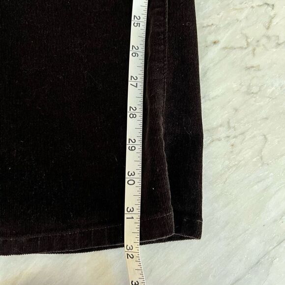 NYDJ women’s straight leg velvet jeans size 14 chocolate brown stitched detail - Picture 7 of 7